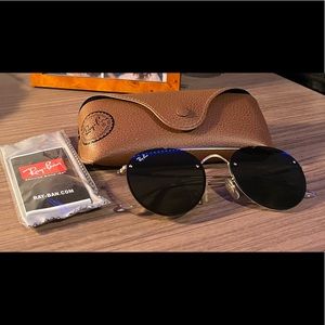 Round double bridge raybans